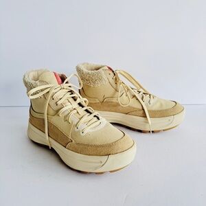 Sorel Ona Womens Cozy Booties Ankle Sneaker Boots Shearling Size 7 Beige Outdoor